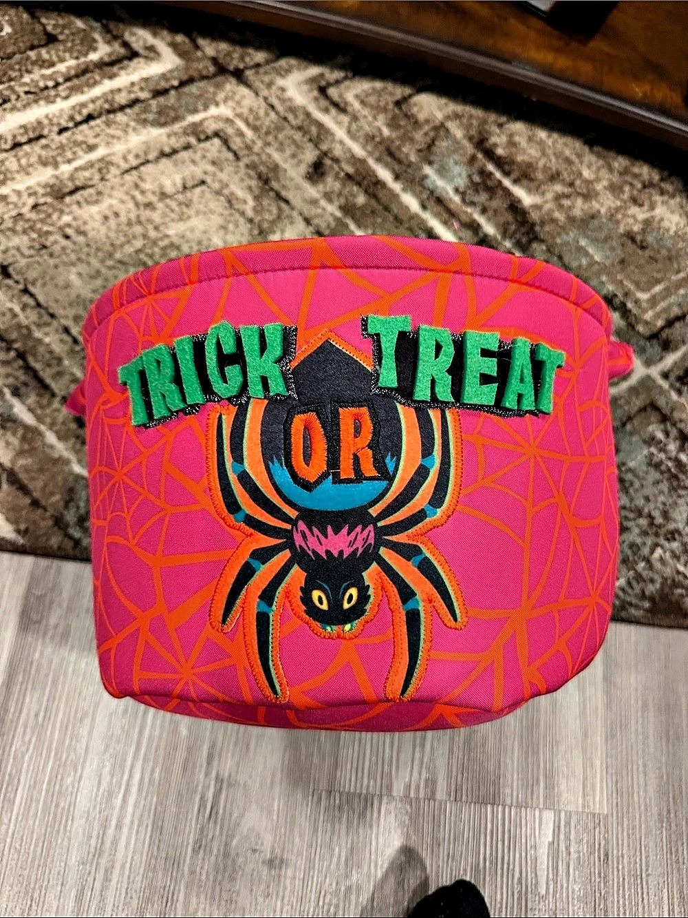 Hyde & EEK! Boutique Pink Spider Web Trick or Treat Bucket
